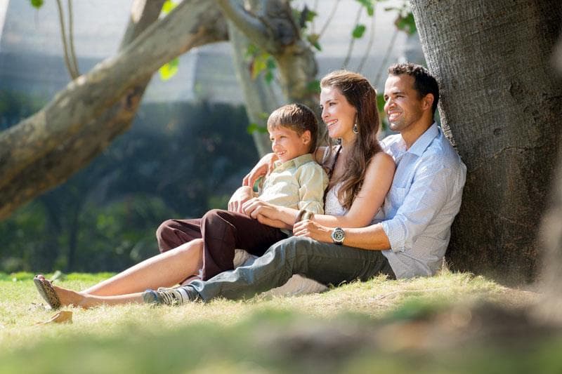 Happy family at home